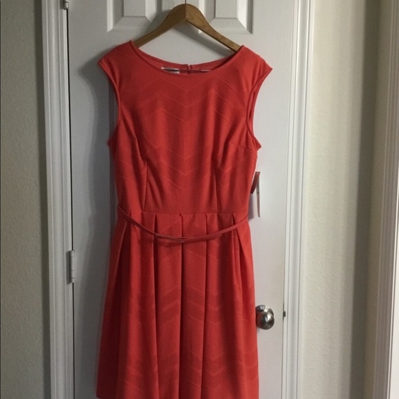 London Times Dresses & Skirts - Classic London Times Coral Dress w Belt